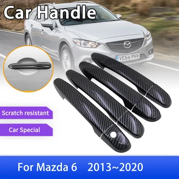 Süsinikkiust ukselingi Katte jaoks Sisekujundus Mazda 6 Atenza Mazda6 GJ1 GL 2013. aastal~2020 Auto Välisilme Tarvikud Kleebised 2017 2018 2019 5