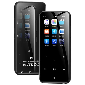 MP3-Mängija koos Bluetooth Kõlar Touch key Sisseehitatud 16GB HiFi Metallist Mini Kaasaskantav Walkman koos raadio FM salvestamine 11