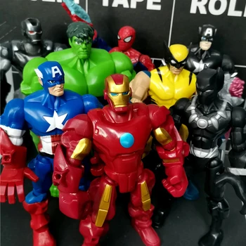 Marvel Tegevus Joonis Tõeline Vallas Deformatsioon Nukk Iron Man Hulk Spider-man Avengers Kangelane Haruldane Mudel Mänguasi 17