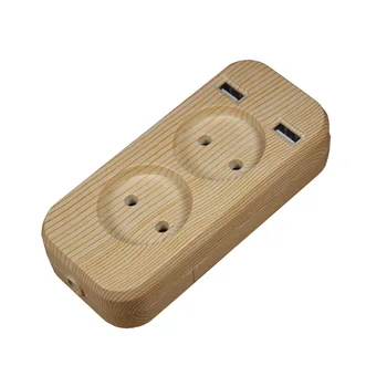 Smart USB Laiendus Pesa telefon Tasuta shipping Double USB Port 5V 2A usb vooluvõrku puit puu värvi KFW-01-10