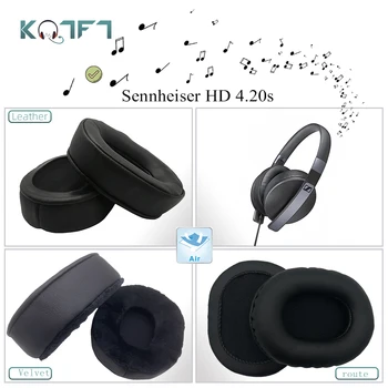 KQTFT 1 Paari Samet, nahk Asendamine Kõrvapadjakesed jaoks Sennheiser HD 4.20 s Peakomplekt Earmuff Kate Padi Tassi 10