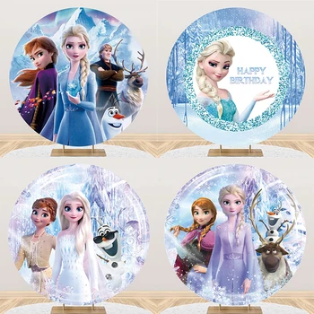 Disney Külmutatud Tervelt Pool Taustaks Printsess Elsa Anna Teema Sünnipäeva Seina Kaunistused Kohandatud Photozone Prop 14