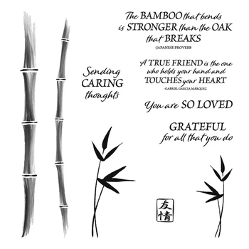 Bambusest Ilu Tempel Seada Filiaalide Bambusest Metsa Tunded Selge Templid DIY Scrapbooking Käsitöö Kaardid Tegemise 2021 Uus 13