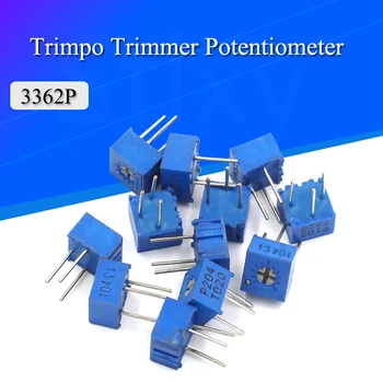 10TK 3362P 101 201 501 102 202 502 103 Trimpo trimmer lüliti Trimpo Trimmer Potentsiomeeter 3362 500R 1K 2K 5K, 10K, 20K 50K 100K 7