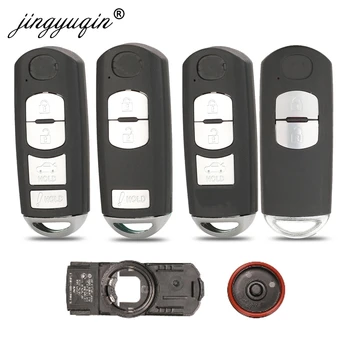 jingyuqin Smart Remote Key Shell Juhul 2/3/4 Nupp Sobib Mazda X-5 Tippkohtumisel M3 M6 Axela Atenza Avarii Võtme Tera 2