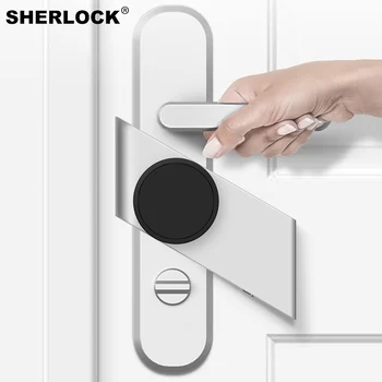 Uued Hõbe Sherlock S3 Smart Ukse Lukk Kodu Võtmeta Lukustus Lihtne Lisada Bluetooth-ühilduva Elektrooniline Lukk Traadita App 8