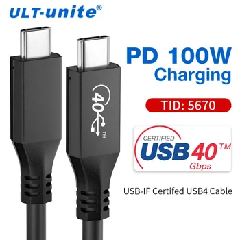 ULT-unite USB4 Kaabel 40Gbps Tüüp C PD 100W 4K 8K HD-Video Juhe Ühilduv Thunderbolt 3 Koaksiaal-Kaabel Macbook Pro Ipad Hub