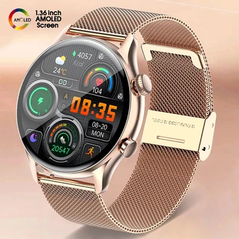 2022 Uus AMOLED Ekraan, NFC Smart Watch Naised Alati näha aega Bluetooth Kõne IP68 Veekindel Smartwatch Jaoks Huawei Xiaomi