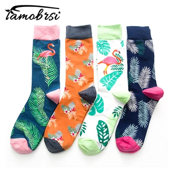 2021 Stiilis Flamingo Butterfly Fashion Sokid Lühike Muster Naljakas Puuvillased Sokid, Naiste Talve Meeste Ja Unisex Taim, Lühikesed Sokid Naine 5