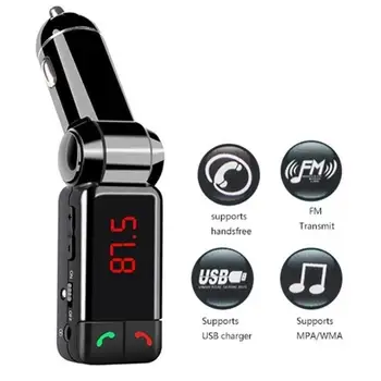 LCD-FM-Transmitter-Car-MP3-TF Kaart Mängija, 3,5 mm Taasesituse Handsfree Bluetooth-5.0 autokomplekti FM Modulaator 14