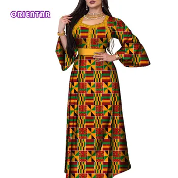 Uus Aafrika Kleidid Naistele 4xl 5xl Suurus Bazin Riche Kaua, Maxi Kleit Femme Rüü Aafrika Riided Dashiki Kleit WY9129