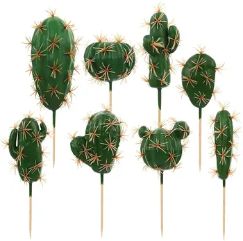 8pcs Kunstlik Cactus Faux Mahlakad Korja Simuleeritud Kaktus Taimed Kokkulepe, Rohelist Taimset Materjali Kodu-Kontori Kaunistamiseks 9