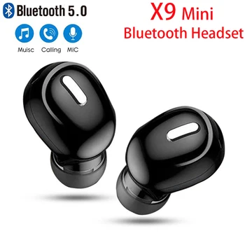 Uus X9 Mini Traadita Bluetooth-Peakomplekti Bluetooth-5.0 Mugav seljas müra vähendamise stereo in-ear earbuds mikrofoniga 9