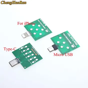 ChengHaoRan 1tk Micro-USB-PCB Test Juhatuse laadimisdoki Flex Tester iPhone Andorid Tüüp-C usb3.1 Nutitelefoni remondi-Liides 8