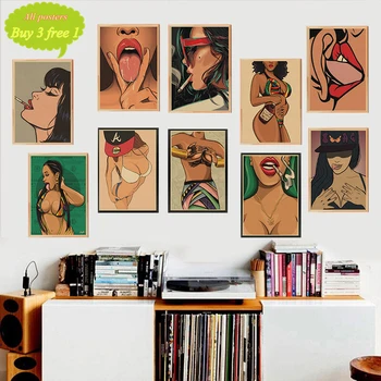 Seksikas girlSexy Plakat Kodus Ruumi Seina kleebis Jõupaber, Plakatid ja Pildid Art Wall Decor