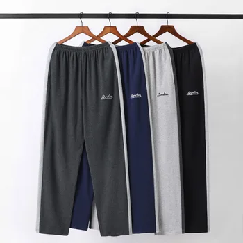 Meeste Magada Põhjad Pluss Suurus 5XL Silmkoelised Puuvillased Sleepwear Vabaaja Lahti Mees Püksid Suured Õhuke Pidžaama Mugavus Koju Püksid
