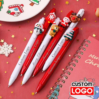 Jõulud Plastikust Ball Point Pen Graveerimine Custom Logo Nimi jõulukinke 2