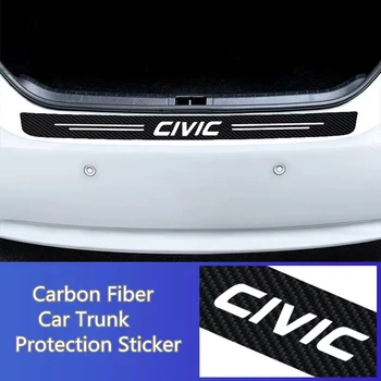 Carbon Fiber Auto Tagumine Põrkeraud Koormus Edge Protector Kleebised Auto Ukse Läve Decal Honda civic 8. ja 10. gen 2017 2018 2019 1