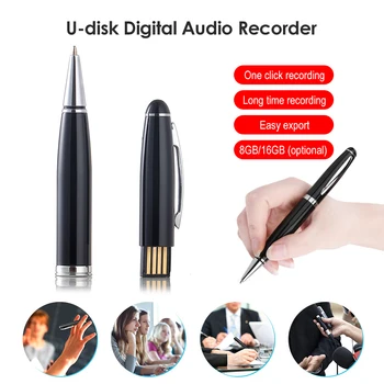 Digitaalne Diktofon Pen Professionaalse Heli Salvestus hääl aktiveeritud pika vahemaa salvestamise 8GB 16GB Dictaphone 12