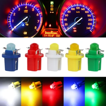 10tk/palju Multi Värv T5 B8.5D SMD LED Car Light Autod valgusdiood Vahend Armatuurlaua Lambid B8.5 pirn 11