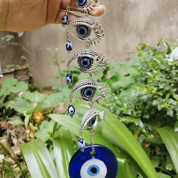 H55A türgi Sinine Kurja Silma Amuletid Seina Riputamise Ripats Home Decor Ornament Õnnistus 6