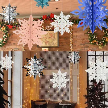6tk/set 3D Lumehelves Paber Vanik Jõulud Puhkuse Festival Kaunistamiseks Beebi Dušš Sünnipäeva Kodu Kaunistamiseks 15