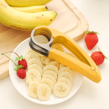 HMT Banaan Slicer Puu-Taimne Vorst Slicer Roostevabast Terasest Banaan Lõikur Salat Sundaes Vahendid Toiduvalmistamis Köök Tööriistad 7
