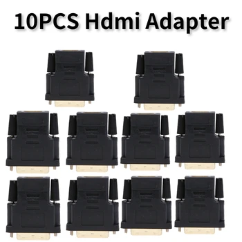 HDMI Adapter Female-DVI-24+1Pin Mees-Converter-Adapter-Kaabel Connecto Kaabel Converter For PC TV Monitor Vip Link Dropshipp 10