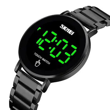 SKMEI Meeste Käekellad Digital Watch Luksus Touch Ekraan LED Ekraan Elektrooniline Käekell Roostevabast Terasest Mehed Kell Reloj 3