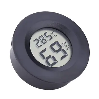 Mini Digitaalne LCD Termomeeter Hygrometer C&F Arvesti Ringi LCD Ekraan Roomajate Akvaariumi Temperatuur Niiskus Detektor Tööriist 9