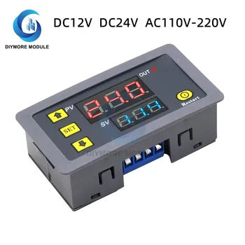T3230 DC 12V 24V AC 110-220V-Timer Viivitus Relee Moodul Punane/Sinine LED Digitaalne näidik Ajastuse Kontroll-Lüliti Reguleeritav 16