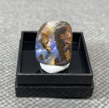UUS! 100% looduslik haruldane Austraalia raua opaal (pildistatud märg vesi riik) gem mineraal-näidis kvarts (kasti suurus 2.6 cm) 1