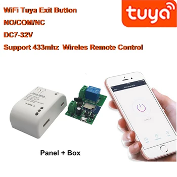 DIY 7V 32V USB 5V WiFi Tuya Ukse läbipääsusüsteem Exit Nuppu, Telefon Tuya Smart Elu App Kaugjuhtimispult Smart Switch 9