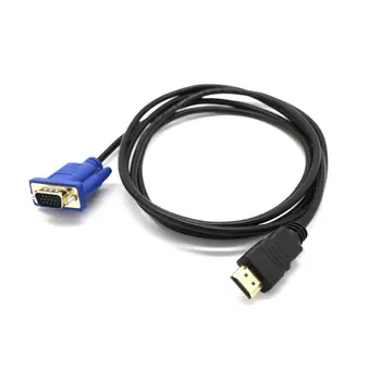 1M HDMI-ühilduvate VGA D-SUB Male Video Adapter Kaabel Plii HDTV PC Arvuti Monitor