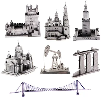 3D Metall Kokkupandud Mudeli Kuulus Arhitektuur Tower of London Pirate Laeva Kõrvits Auto Lasteasutused Haridus Mänguasjad, Kingitused Lastele 4