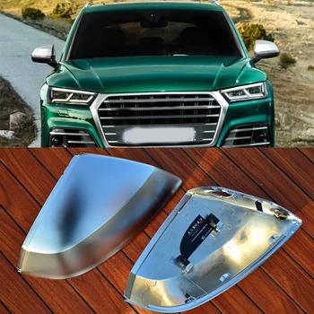 Audi Q7 SQ7 Q5 4M 2016 -2019 Matt hõbe Rearview Mirror Cover Pool Tiiva Asendamine või Ei Lane Assist 12