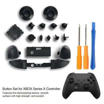 Replacement Kit for Xbox Seeria X Töötleja Thumbstick LB RB Kaitserauad Vallandada Nupud Guide Nuppu koos Kruvikeeraja Tarvikud 5