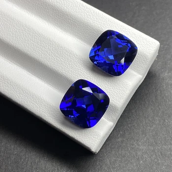 Meisidian10*10mm 5.3 Karaati Laboris Royal Blue Sapphire Gemstone Padi Lõigatud Korund Kivi Safiir Ehteid 11