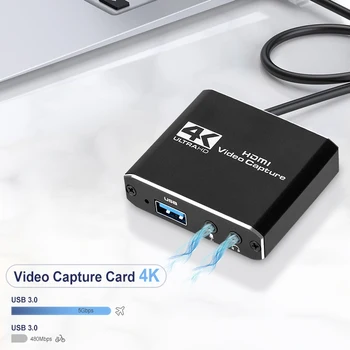 4K HDMI Video Capture Card USB 3.0 1080P Loop Out Dongle HD Video Recorder Grabber Jaoks OBS Live Mängu Box Salvestus-Youtube