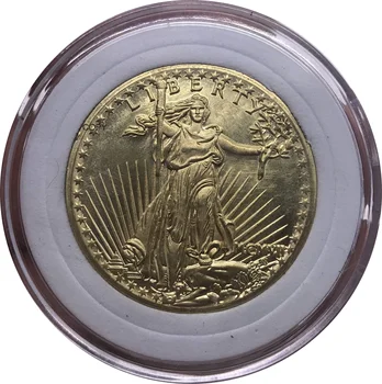 USA 1907 Ameerika Ühendriikides 20 Dollarit Saint-Gaudens - Double Eagle Rooma Numbritega Nr Moto Messing kuldmünt Metallist Mündid 4