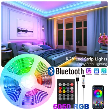 RGB Bluetooth-Ribad Tuled Magamistuba USB Lamp TV Ekraani Taustvalgustus APP Kontrolli Värviga Muusika Sünkroonimine светодиодная лента