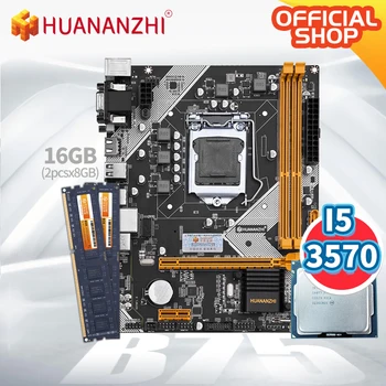 HUANANZHI B75 Emaplaat M-ATX Intel Core i5 3570 ja 2*8 GB DDR3 NON-ECC memory combo kit komplekt SATA3.0 USB3.0 VGA+DVI+HDMI 6