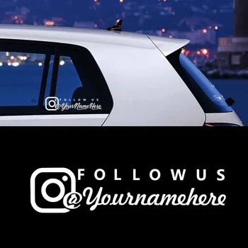 Custom Nimi, Auto Kleebis Isikupärastatud Facebook Instagram Konto Vinüül Decal Auto Akna Keha Kaunistamine Kleebised 2