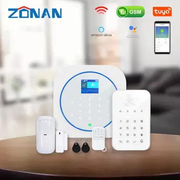 ZONAN G12 valvesignalisatsioon Tuya Wifi Wireless Touch Klaviatuur GSM RFID-Kaardi Rakendus Control Valve -, Tulekahju Häire Smart Home Komplektid