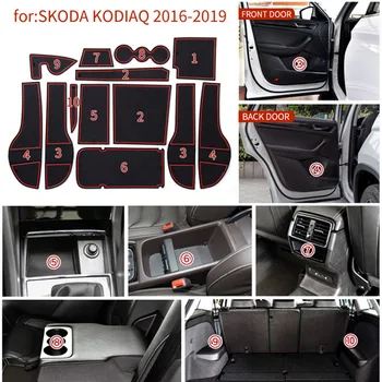 Näiteks Skoda Kodiaq 2016-2019 Omanikud Non-slip Pad Cup Padi Groove Matt Lnterior Anti Slip Matt Auto Tarvikud 1