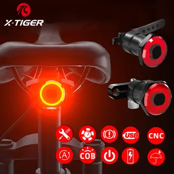 X-Tiiger Jalgratta Tagumine Tuli IPx6 Veekindel LED Laadimise Jalgratta Smart Auto Piduri Tundlikud Valguse Tarvikud Bike Taillight Kerge