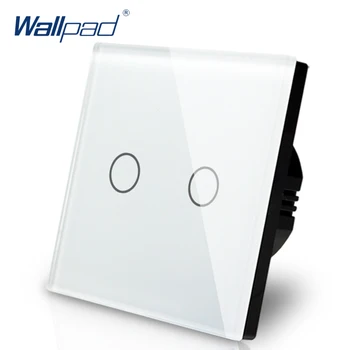 Smart Home Wallpad EL UK Standard 110~250V LED Valge 2 Gang 1 Viis Elektri-Touch Ekraani Paneeli Valgustuse Lüliti Tasuta Shipping