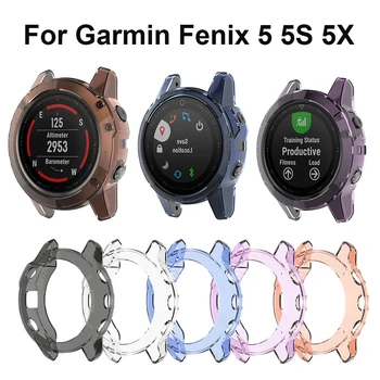 Pehme TPU karpi eest Garmin Fenix 5 5S 5X Pluss Smart Watch Juhul Katta Protector Kest 8