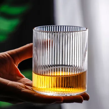 Kokteili Klaasid Vertikaalsed Triibud Jaapani Stiilis Veini Klaas Soonilised Vee Tassi Koos Hommikusöögiga Kruus Soojuse-Vastupidavad Viski Teacup