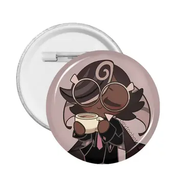 59mm kohvipaus Koos Espresso Küpsise Joosta Kuningriigi Pehme Nuppu Pin Badge Rinnamikrofon Nööpnõelad Prossid Müts Anime Fännid Kogud 2
